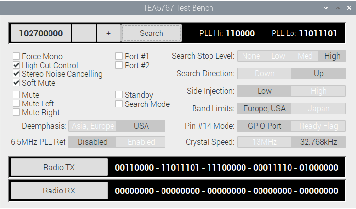 TEA5767 Test Bench